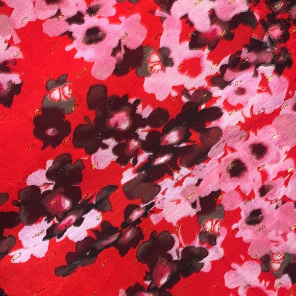 ANTHROPOLOGIE TAYLOR PARTY METALLIC RED SHEATH DRESS.  SZ 12P - Picture 7 of 9